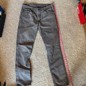 Levi's 511 Slim Fit Jeans 33 x 32 Grey